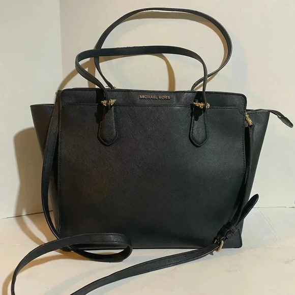 Michael kors Black saffiano leather satchel handbag - Picture 9 of 12